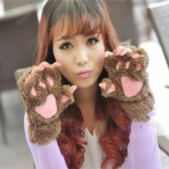 Kinky Cloth Cat Claw Paw Mittens