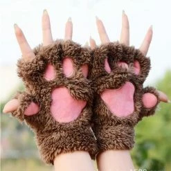 Kinky Cloth Cat Claw Paw Mittens