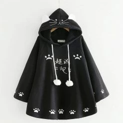 Kinky Cloth Cat Ear Cloak Fleece Hoodies