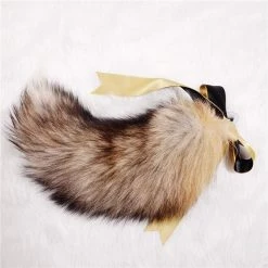 Kinky Cloth Cat Ears Headband And Animal Fox Tail Plug Set Cosplay