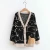 Kinky Cloth Cat Knitted Cardigan Kawaii
