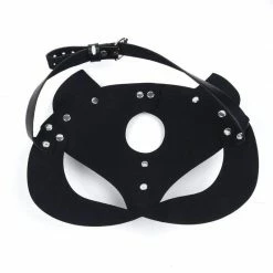 Kinky Cloth BDSM Cat Mask With Long Fox Tail Plug 7 Kinky Cloth BDSM Cat Mask With Long Fox Tail Plug