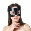 Kinky Cloth Catwoman Half Face Leather Mask
