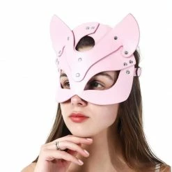 Kinky Cloth Catwoman Rivet Half Face Eye Masks