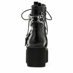 Kinky Cloth On Sale Chain Ankle Buckle Strap Boots 8 Kinky Cloth On Sale Chain Ankle Buckle Strap Boots