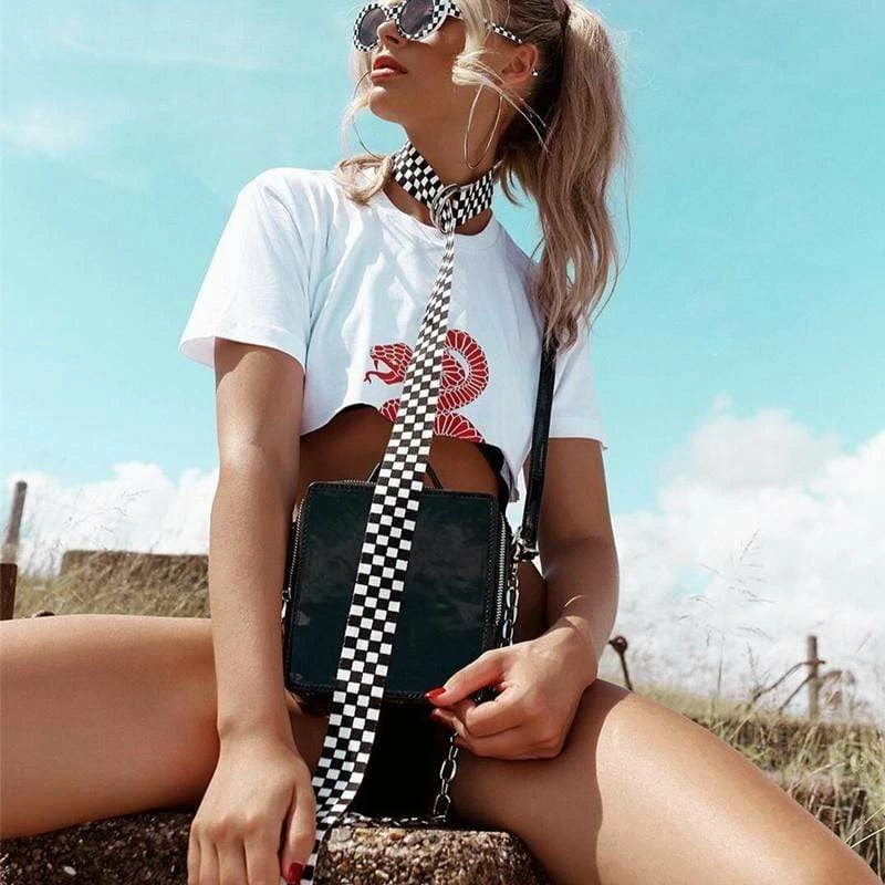 Kinky Cloth Checkerboard Belt Goth 3 Kinky Cloth Checkerboard Belt Goth