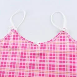 Kinky Cloth Checkered Plaid Camis Top