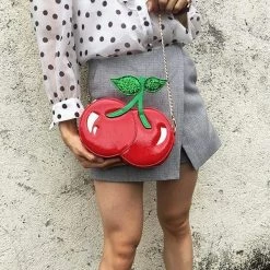 Kinky Cloth Cherry Purse