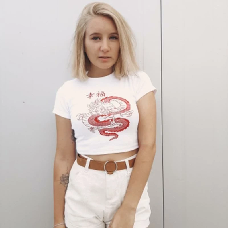 Kinky Cloth Chinese Dragon Crop Top 4 Kinky Cloth Chinese Dragon Crop Top