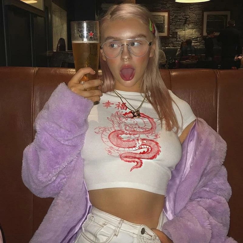 Kinky Cloth Chinese Dragon Crop Top 6 Kinky Cloth Chinese Dragon Crop Top