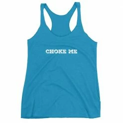 Kinky Cloth BDSM Choke Me White Tank Top
