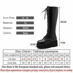 Kinky Cloth Chunky Platform Heels Long Boots Punk 11 Kinky Cloth Chunky Platform Heels Long Boots Punk