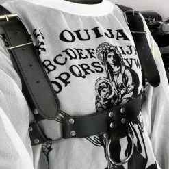Kinky Cloth Circles Rivets Shoulder Strap Belt Punk