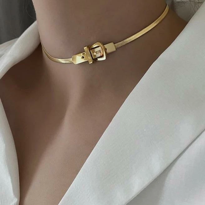 Kinky Cloth Classic Buckle Shape Choker 1 Kinky Cloth Classic Buckle Shape Choker