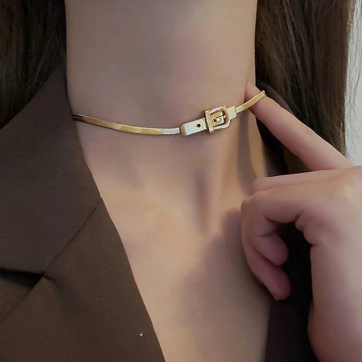 Kinky Cloth Classic Buckle Shape Choker 3 Kinky Cloth Classic Buckle Shape Choker