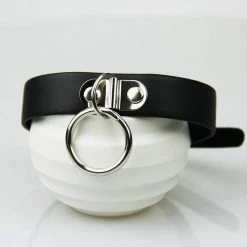 Kinky Cloth Collar & Chain Leash BDSM