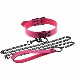 Kinky Cloth BDSM Collar & Leash Set 79 Kinky Cloth BDSM Collar & Leash Set