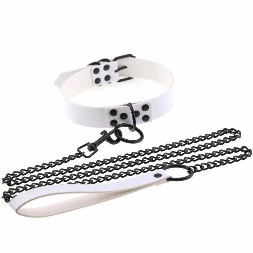 Kinky Cloth BDSM Collar & Leash Set 38 Kinky Cloth BDSM Collar & Leash Set