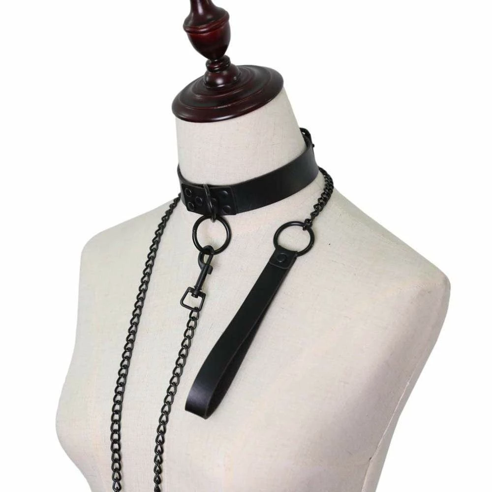 Kinky Cloth BDSM Collar & Leash Set 19 Kinky Cloth BDSM Collar & Leash Set