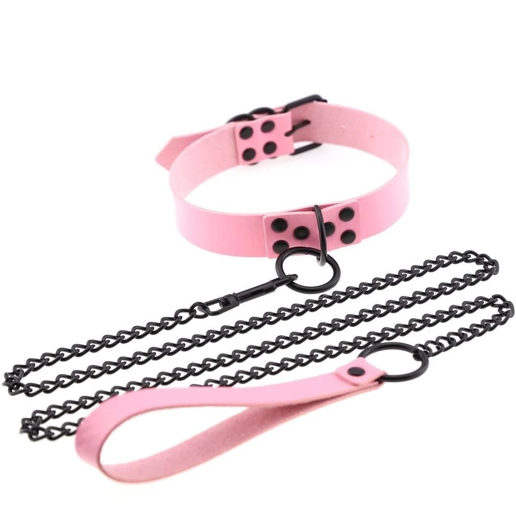 Kinky Cloth BDSM Collar & Leash Set 48 Kinky Cloth BDSM Collar & Leash Set