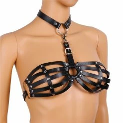 Kinky Cloth BDSM Collared Bra Harness