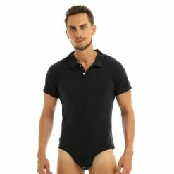 Kinky Cloth Polo Style Short Sleeve Onesie Little Boy