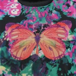 Kinky Cloth Colorful Butterfly Print Mesh Dress Dresses