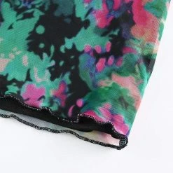 Kinky Cloth Colorful Butterfly Print Mesh Dress Dresses