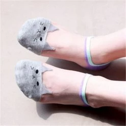 Kinky Cloth Colorful Cat Design Ankle Socks