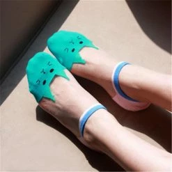 Kinky Cloth Colorful Cat Design Ankle Socks