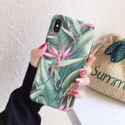 Kinky Cloth Phone Cases Colorful Floral Leaves IPhone Case