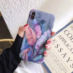 Kinky Cloth Phone Cases Colorful Floral Leaves IPhone Case