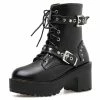 Kinky Cloth Combat Punk Platform Boots