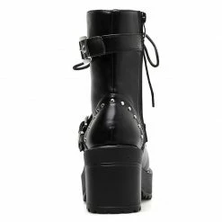 Kinky Cloth Combat Punk Platform Boots