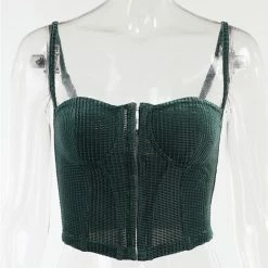 Kinky Cloth Raves & Festivals Corduroy Corset Tube Top