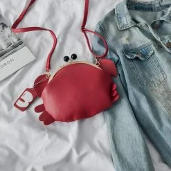 Kinky Cloth Backpacks & Bags Crab Shape Mini Crossbody Bag