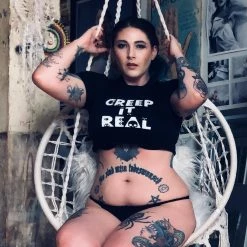 Kinky Cloth Creep It Real Skull Top Goth