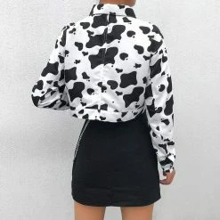 Kinky Cloth Cropped Cow Jacket