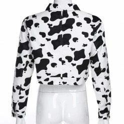 Kinky Cloth Cropped Cow Jacket