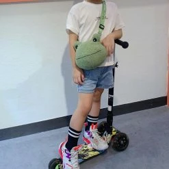 Kinky Cloth Crossbody Shoulder Bag Plush Frog Backpacks & Bags