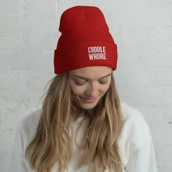 Kinky Cloth Hats Cuddle Whore Cuffed Beanie