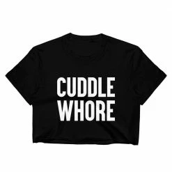 Kinky Cloth BDSM Cuddle Whore Women's Crop Top
