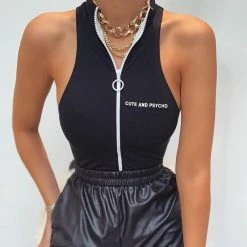 Kinky Cloth Cute And Psycho Bodysuit Onesies & Bodysuits