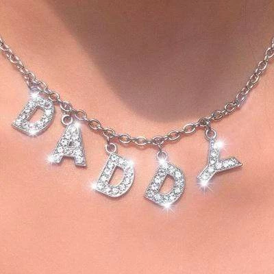Kinky Cloth Daddy Crystal Letter Necklace 9 Kinky Cloth Daddy Crystal Letter Necklace