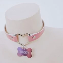 Kinky Cloth DDLG - Daddy / Little DADDY & PUPPY Dog Bone Choker