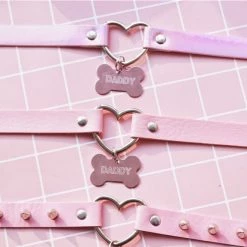 Kinky Cloth DDLG - Daddy / Little DADDY & PUPPY Dog Bone Choker