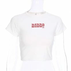 Kinky Cloth Daddy Red Gothic Crop Top