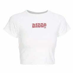 Kinky Cloth Daddy Red Gothic Crop Top