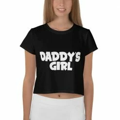 Kinky Cloth Daddy's Girl Crop Top Tee BDSM