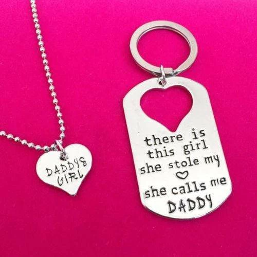 Kinky Cloth Daddy's Girl Keychain Necklace & Keychain Set 4 Kinky Cloth Daddy's Girl Keychain Necklace & Keychain Set